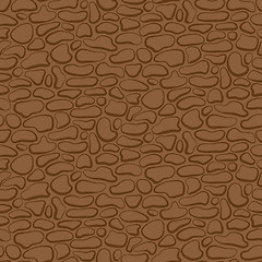 Image showing Vector. Seamless stone wall. brown pattern