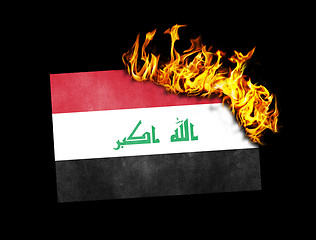 Image showing Flag burning - Iraq
