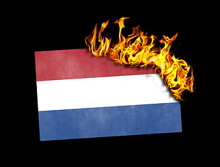 Image showing Flag burning - Netherlands