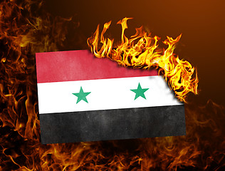 Image showing Flag burning - Syria
