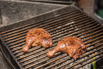 Image showing grilled duck legs