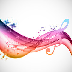 Image showing Colorful music background