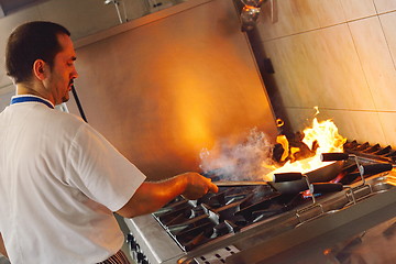 Image showing chef preparing food