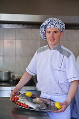 Image showing chef preparing food