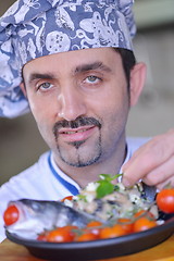 Image showing chef preparing food