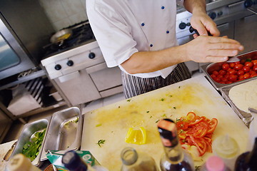 Image showing chef preparing food