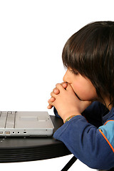 Image showing Boy with Laptop