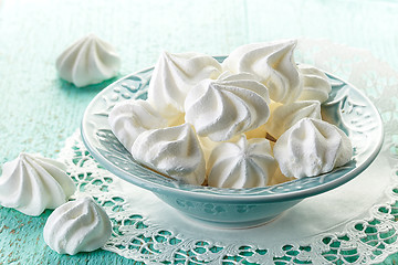 Image showing bowl of meringue cookies