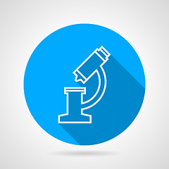 Image showing Flat blue icon for microscope