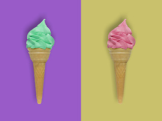 Image showing ice cream on colorful background