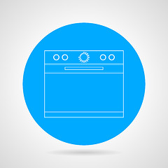 Image showing Flat line icon for kitchen stove