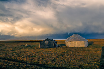 Image showing Yurts in Kyrgyzstan