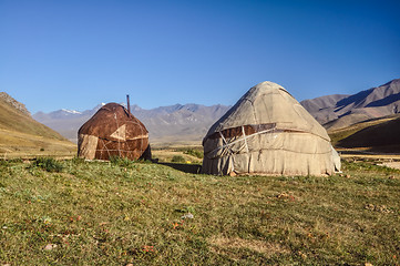 Image showing Yurts in Kyrgyzstan