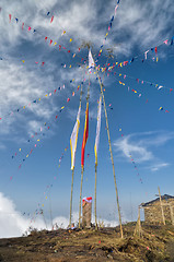 Image showing Buddhist prayer flags in Nepal