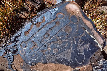 Image showing Ancient petroglyphs