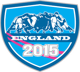 Image showing Rugby Scrum England 2015 Shield