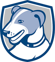 Image showing Jack Russell Terrier Head Shield Cartoon