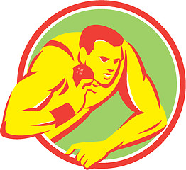 Image showing Shot Put Track and Field Athlete Retro