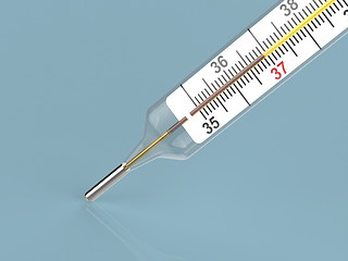 Image showing Close-up of mercury thermometer