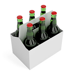 Image showing Lager beer bottles