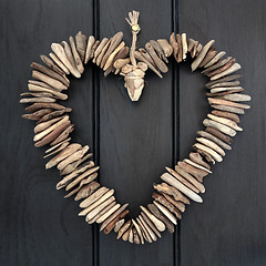 Image showing Driftwood Heart