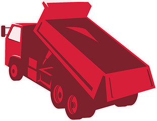 Image showing Dump Dumper Truck Dumping Load Rear