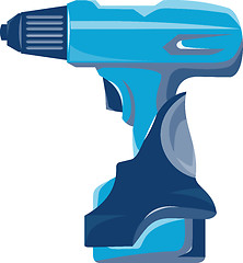 Image showing Cordless Drill Side Retro