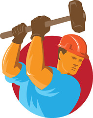 Image showing Construction Worker With Sledgehammer