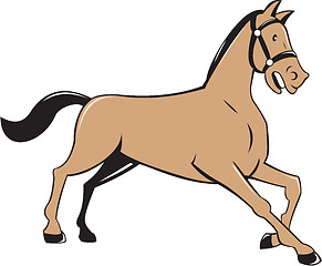 Image showing Horse Kneeling Down Cartoon