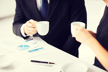 Image showing woman hand signing contract paper