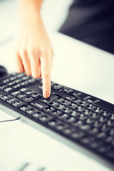 Image showing woman hands typing on keyboard