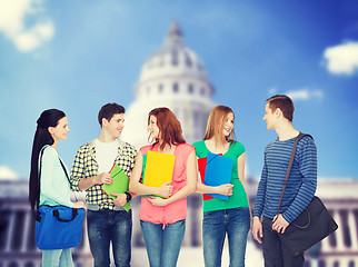 Image showing group of smiling students standing