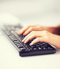 Image showing woman hands typing on keyboard