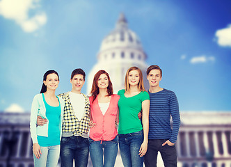 Image showing group of smiling students standing