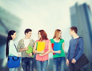 Image showing group of smiling students standing