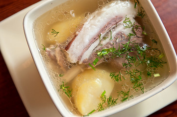 Image showing soup with lamb meat