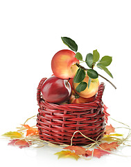 Image showing Apples In A Basket 