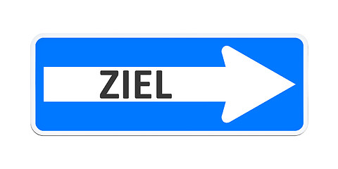 Image showing german one way sign