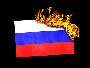 Image showing Flag burning - Russia