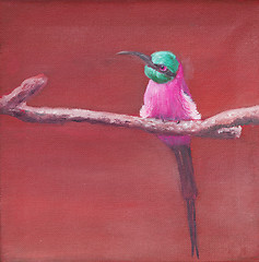 Image showing Painting of carmine bee eater