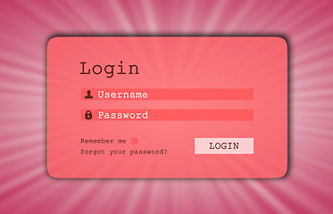 Image showing Login interface - username and password