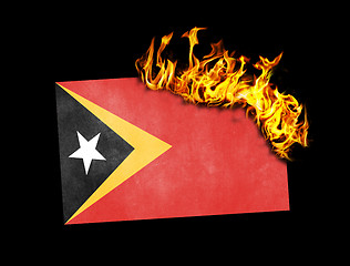 Image showing Flag burning - East Timor