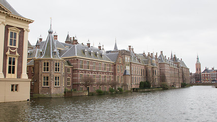 Image showing Binnenhof Palace in The Hague (Den Haag) along the Hofvijfer,  T