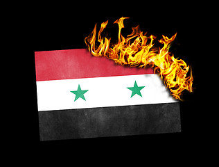 Image showing Flag burning - Syria