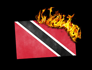 Image showing Flag burning - Trinidad and Tobago