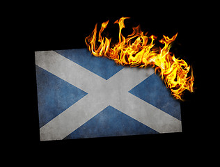 Image showing Flag burning - Scotland