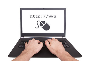 Image showing Man working on laptop, http