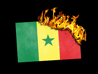 Image showing Flag burning - Senegal