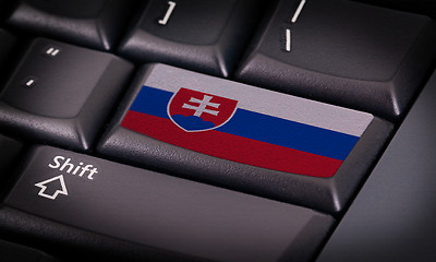 Image showing Flag on keyboard