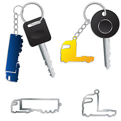 Image showing Semi truck key holders